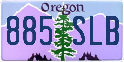OR license plate 885SLB