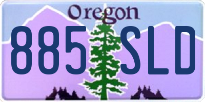 OR license plate 885SLD