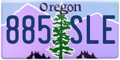 OR license plate 885SLE