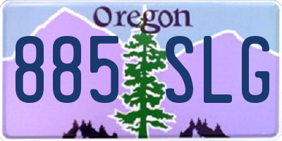 OR license plate 885SLG