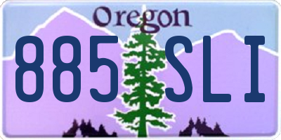 OR license plate 885SLI