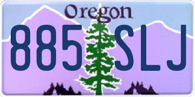 OR license plate 885SLJ
