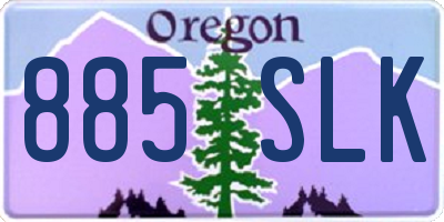 OR license plate 885SLK