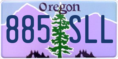 OR license plate 885SLL
