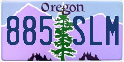 OR license plate 885SLM