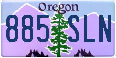 OR license plate 885SLN