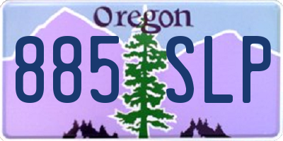 OR license plate 885SLP