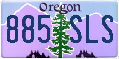 OR license plate 885SLS