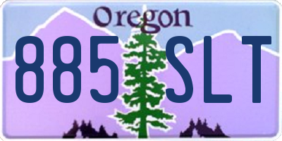OR license plate 885SLT
