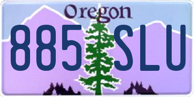 OR license plate 885SLU