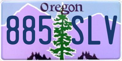 OR license plate 885SLV