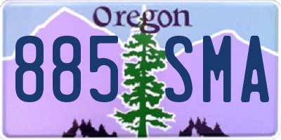 OR license plate 885SMA