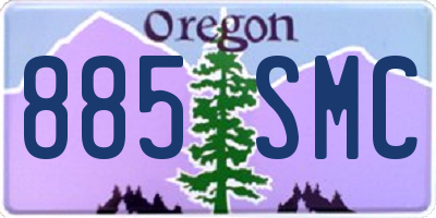 OR license plate 885SMC
