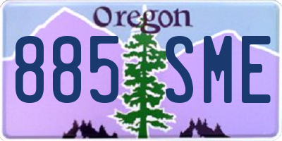 OR license plate 885SME