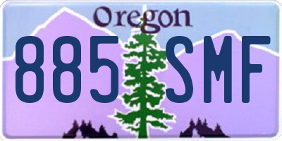 OR license plate 885SMF