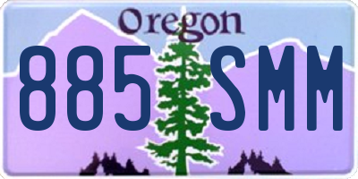 OR license plate 885SMM