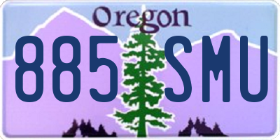 OR license plate 885SMU