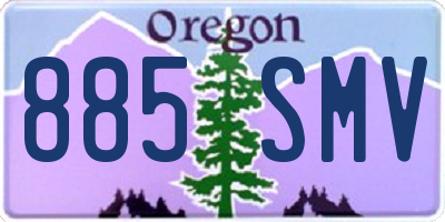 OR license plate 885SMV