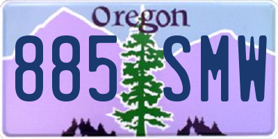 OR license plate 885SMW