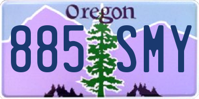 OR license plate 885SMY