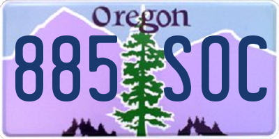 OR license plate 885SOC