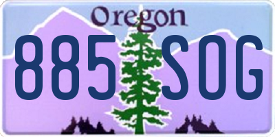 OR license plate 885SOG