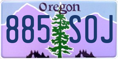 OR license plate 885SOJ