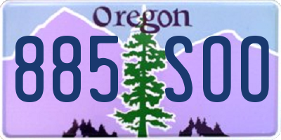 OR license plate 885SOO