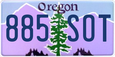 OR license plate 885SOT