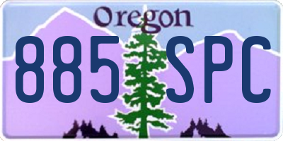 OR license plate 885SPC