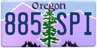 OR license plate 885SPI