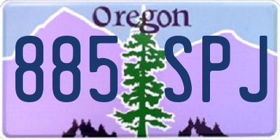 OR license plate 885SPJ