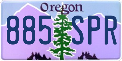 OR license plate 885SPR