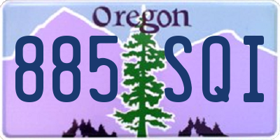 OR license plate 885SQI