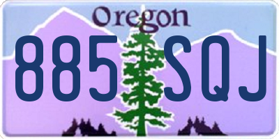 OR license plate 885SQJ