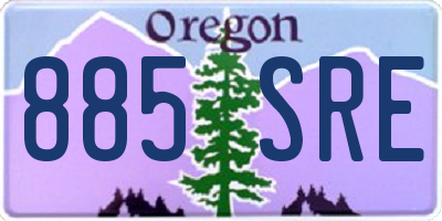 OR license plate 885SRE
