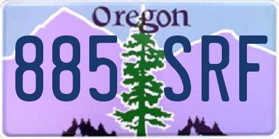 OR license plate 885SRF