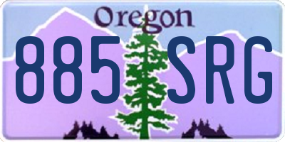 OR license plate 885SRG