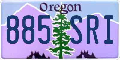 OR license plate 885SRI