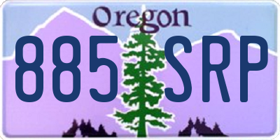 OR license plate 885SRP