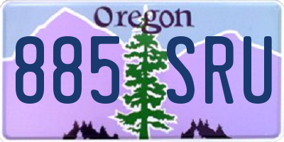 OR license plate 885SRU