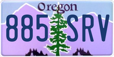 OR license plate 885SRV