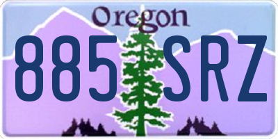 OR license plate 885SRZ