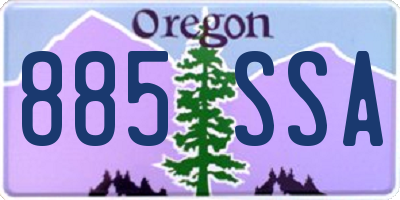 OR license plate 885SSA