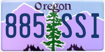 OR license plate 885SSI