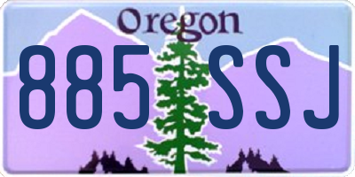 OR license plate 885SSJ