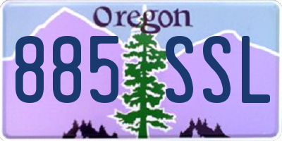 OR license plate 885SSL