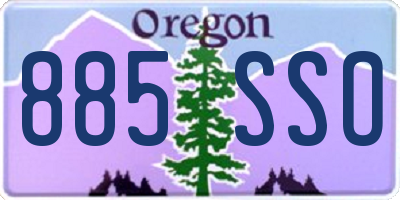 OR license plate 885SSO