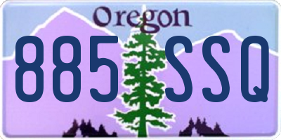 OR license plate 885SSQ