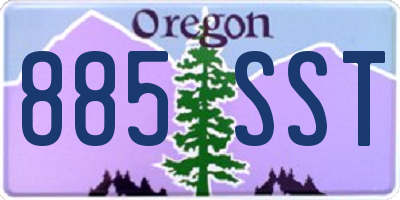 OR license plate 885SST
